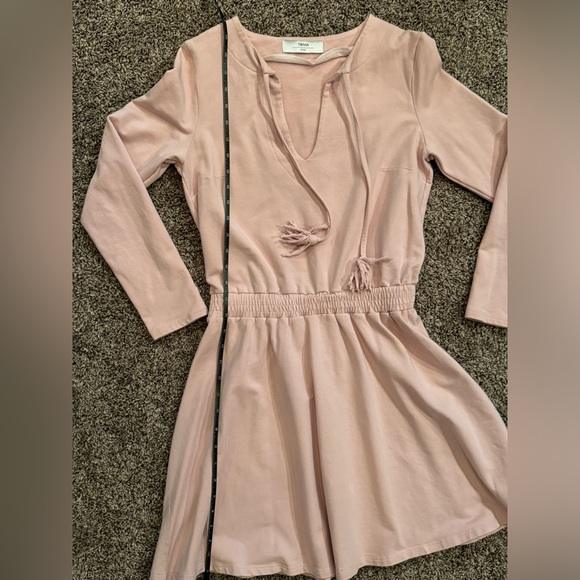 WOMENS M, TRIVIA BASIC, light pink, soft long sleeve dress - Picture 8 of 9
